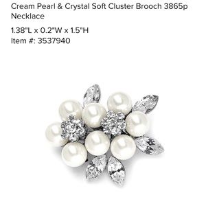 Mariell pearl and crystal brooch